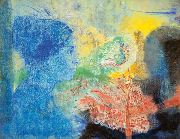 Shades of Sleep (pastel on paper van Odilon Redon