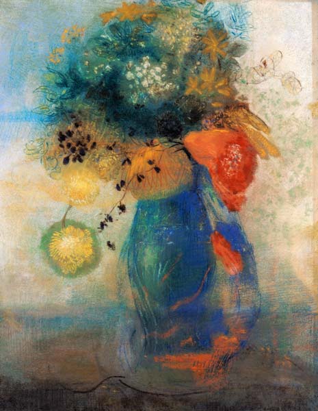 Vase of flowers van Odilon Redon