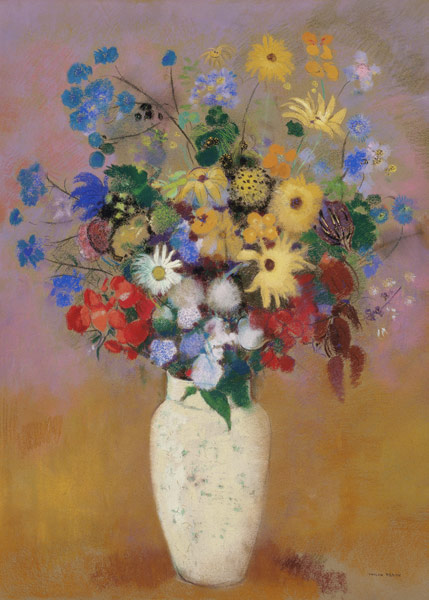 Vase of Flowers van Odilon Redon