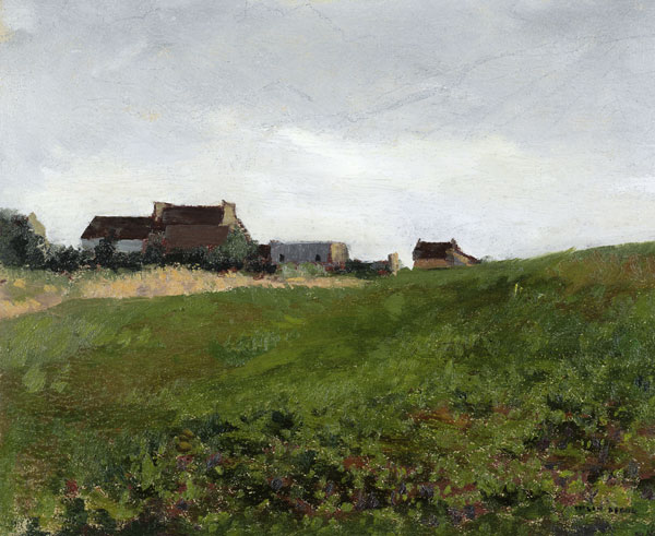Bretonische Landschaft mit Gehöft van Odilon Redon