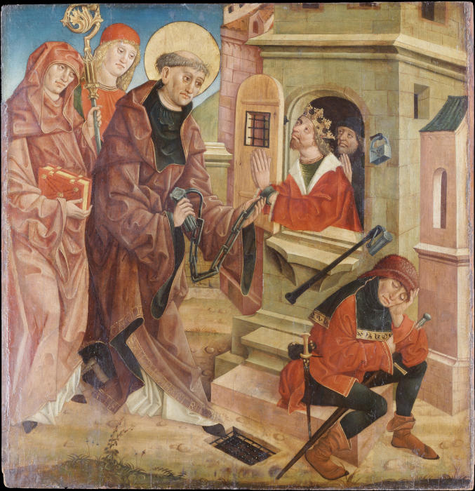 St Leonard Freeing Prisoners van Österreichischer Meister um 1490