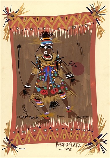 Messengers of Ashe 1, 2006 (w/c & ink on paper)  van  Oglafa Ebitari  Perrin