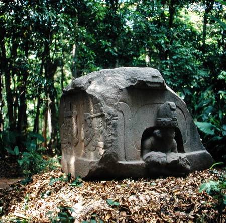 Altar 5, Pre-Classic Period van Olmec