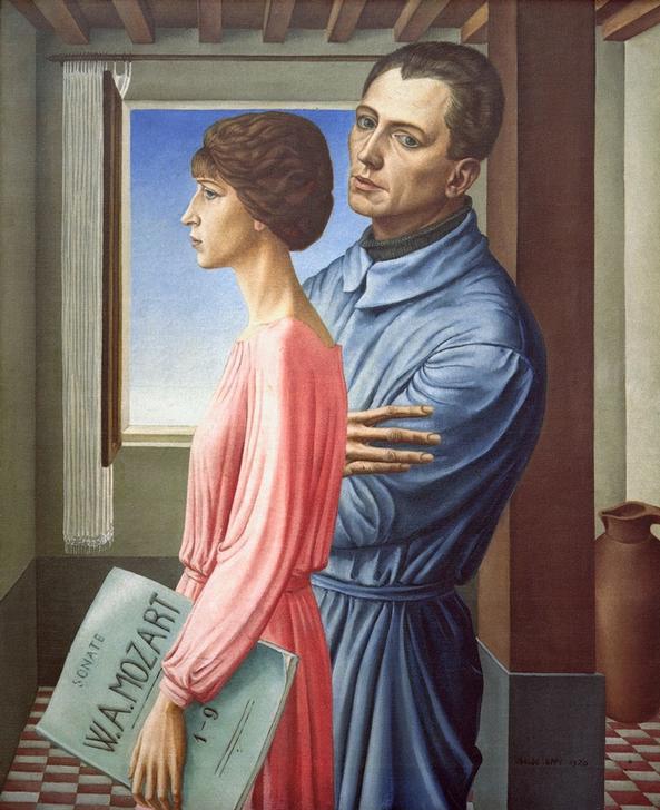 Ritratto del pittore con la moglie van Ubaldo Oppi