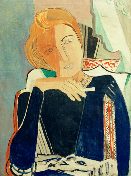 Inge II, in dark blue with cigarette van Oskar Moll