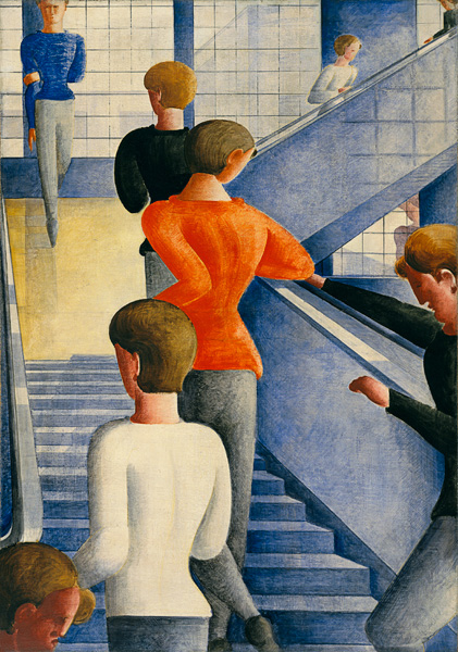 Die Treppe im Bauhaus  van Oskar Schlemmer
