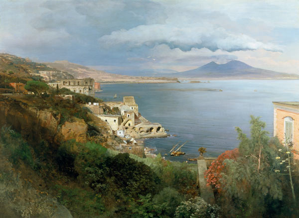 Blick über den Golf von Neapel van Oswald Achenbach