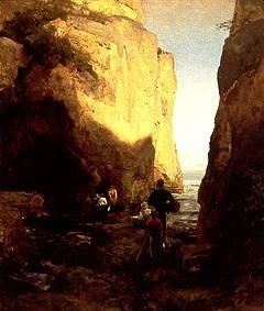 Einfahrt zur Grotte van Oswald Achenbach