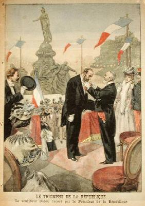 Jules Dalou (1838-1902) being awarded with the medal of the Legion of Honour by Emile Loubet (1838-1
