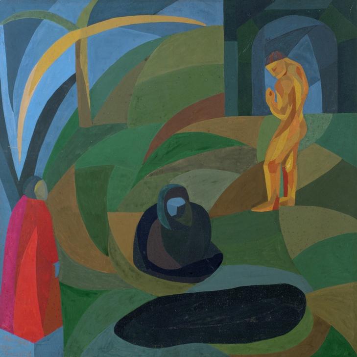 Composition with three figures van Otto Freundlich