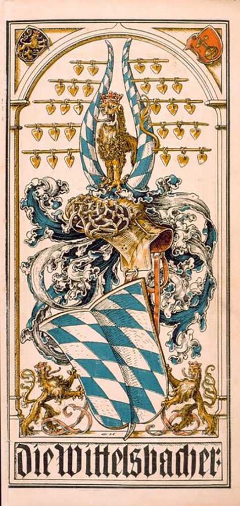 The root coat of arms of the German princely houses: The Wittelsbacher van Otto Hupp