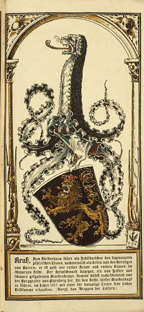 The root coat of arms of the German princely houses: Reuß van Otto Hupp