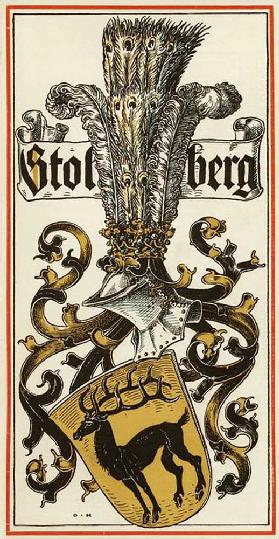 The family coat of arms of the German royal houses: Stolberg