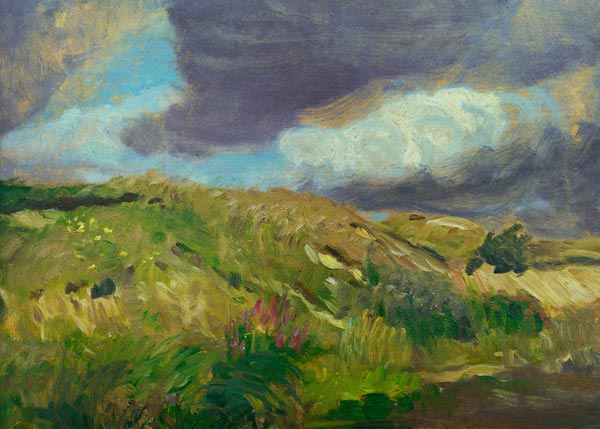 Dark Clouds over Dunes van Otto Modersohn