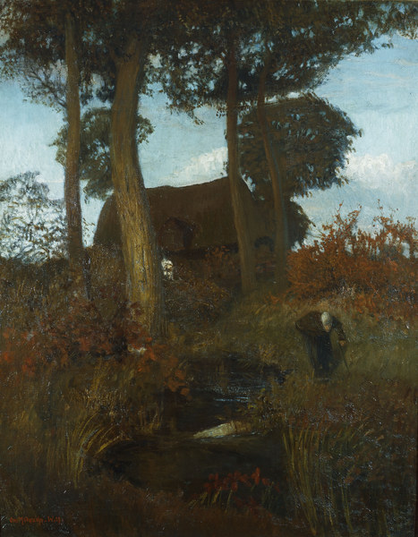 The Old House in Worpswede van Otto Modersohn