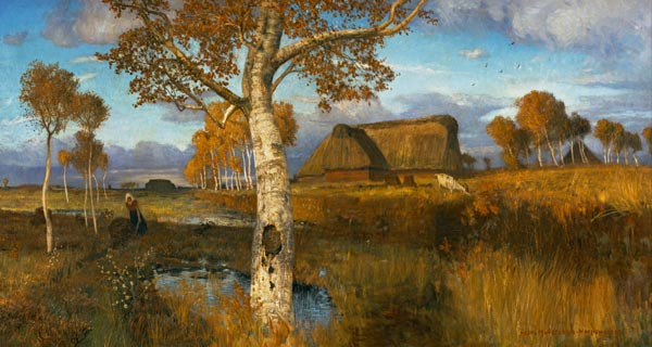 The Marsh in Autumn van Otto Modersohn