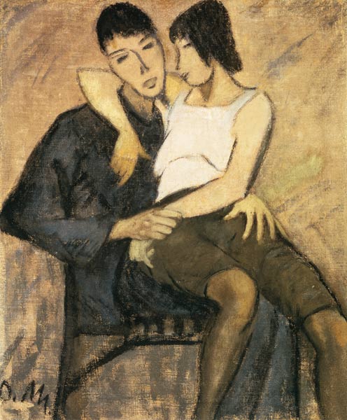 Sitzendes Paar van Otto Mueller