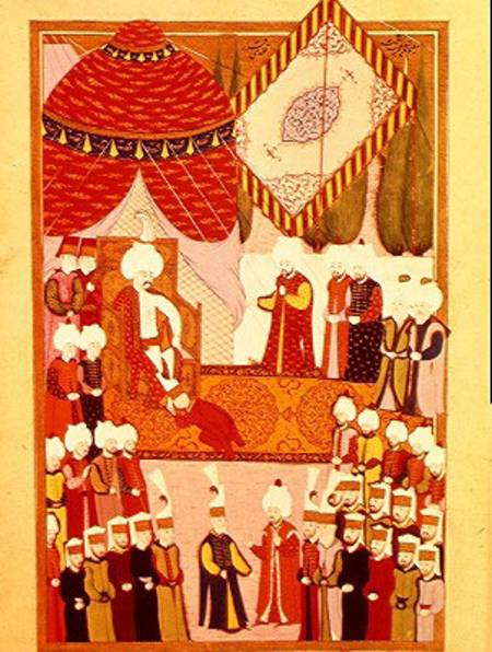 The Coronation of Sultan Selim I (1466-1520) from the 'Hunername' by Lokman van Ottoman School