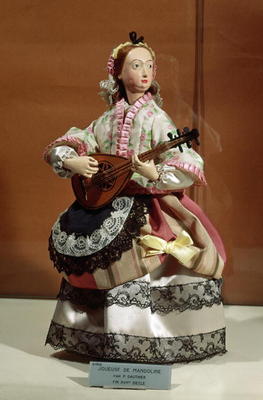 Automaton of a mandolin player (mixed media) van P. Gauthier