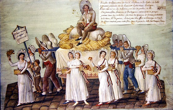 The Feast of Agriculture in 1796 at Paris van P. A. Lesueur