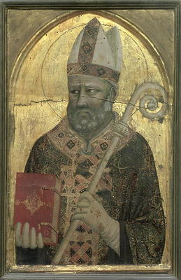 St. Nicholas of Myra (tempera on panel) van Pacino  di Buonaguida