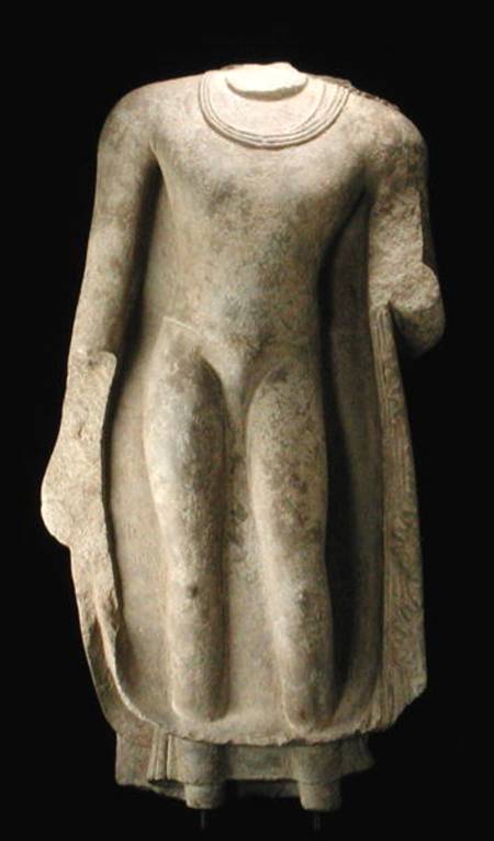 Standing figure of the Buddha (head missing), Gandhara van Pakistani School