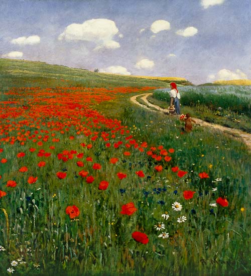 The Poppy Field van Pal Szinyei Merse