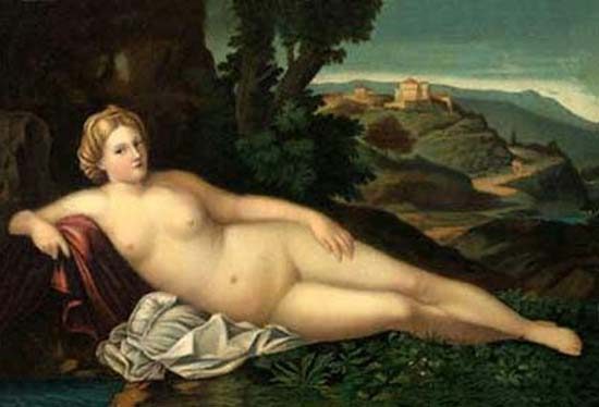 Ruhende Venus van Palma il Vecchio (eigentl. Jacopo Negretti)