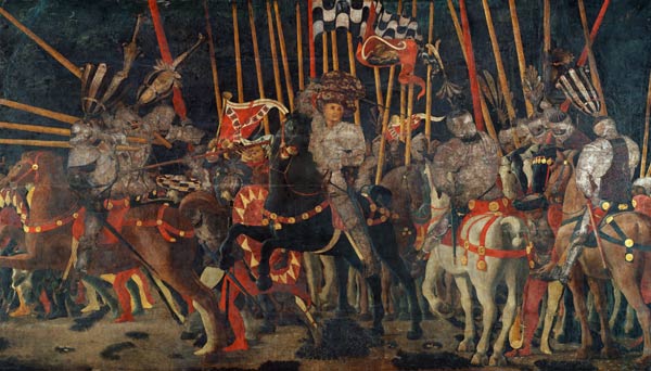 Die Schlacht von San Romano. van Paolo Uccello