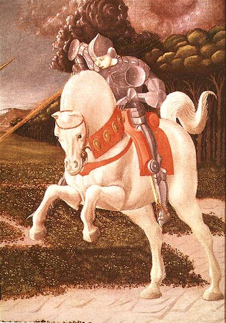 St. George and the Dragon, detail of St. George van Paolo Uccello