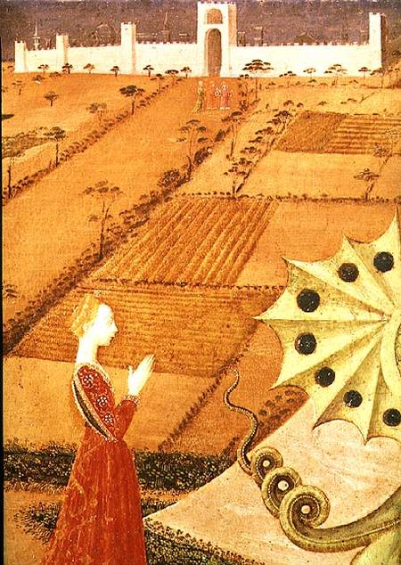 St. George and the Dragon, detail of the princess van Paolo Uccello