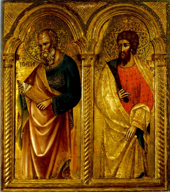 Apostles Saint James and Saint Bartholomew van Paolo Veneziano