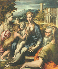 Maria mit Kind und Magdalena, Johannesknaben und Zacharias van Parmigianino