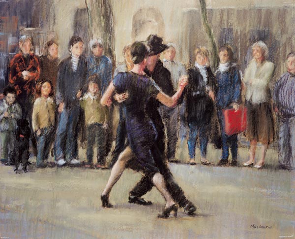 Street Tango (pastel on paper)  van  Pat  Maclaurin