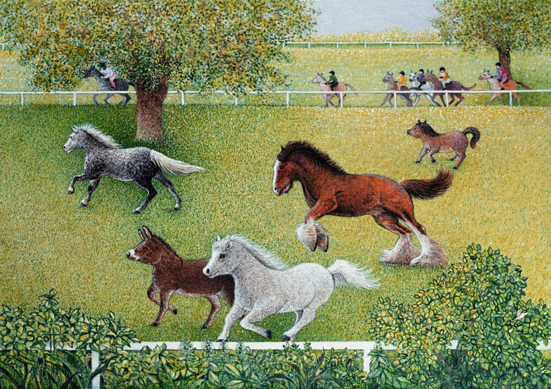 On the Gallop (oil on canvas)  van Pat  Scott