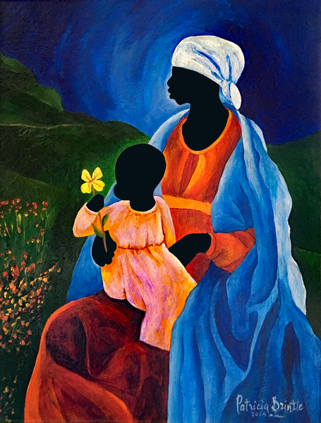 Madonna and child of the dogwood van Patricia  Brintle