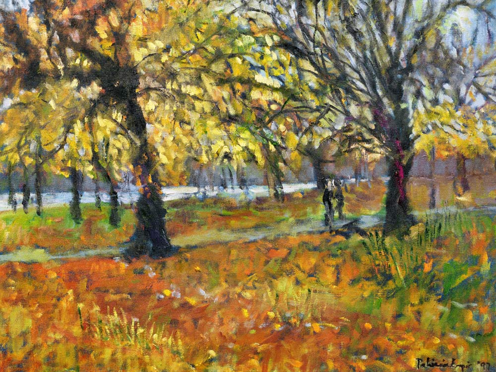 November in Hyde Park, 1997 (oil on canvas)  van Patricia  Espir