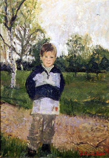 Mikey in Hyde Park, 1996 (oil on canvas)  van Patricia  Espir