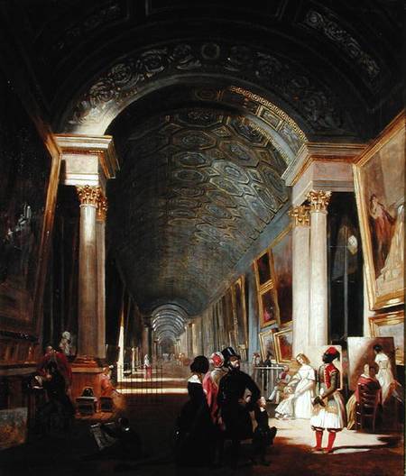 View of the Grande Galerie of the Louvre van Patrick Allan-Fraser