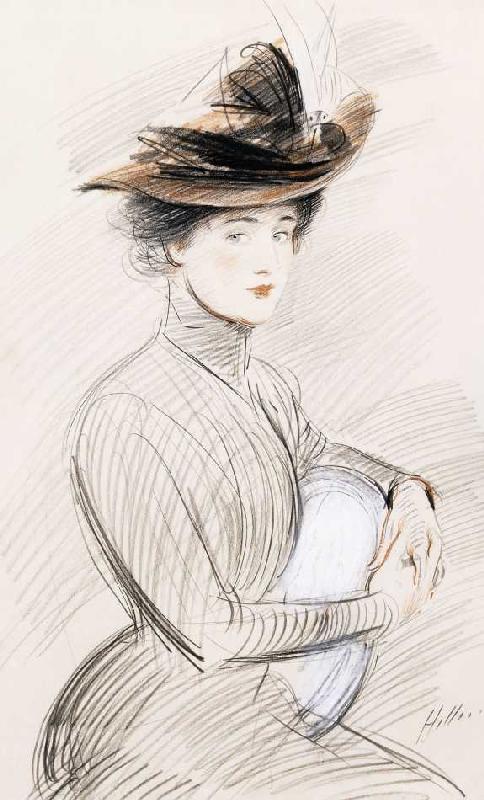 Bildnis einer eleganten Dame. van Paul César François Helleu
