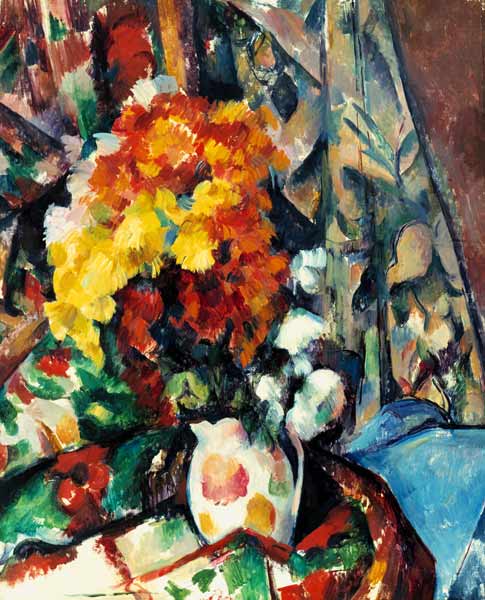 Vase fleuri van Paul Cézanne
