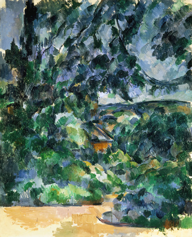 Blaue Landschaft. van Paul Cézanne