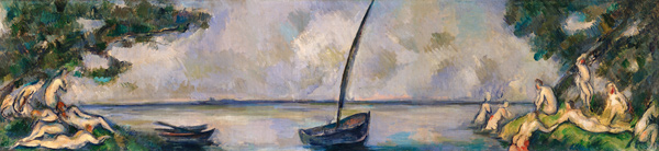 Boat and Bathers van Paul Cézanne