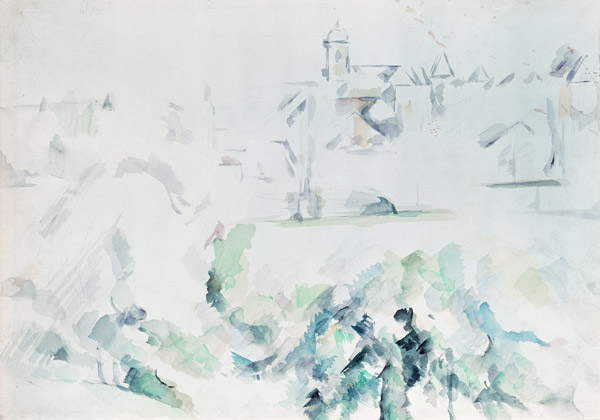Churches and Trees van Paul Cézanne