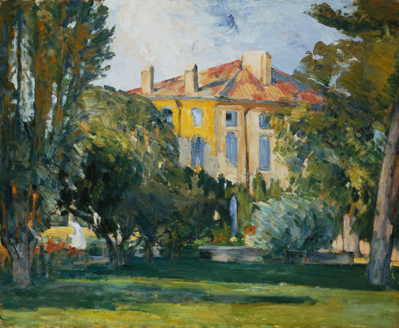 Het huis in jesus de Bouffan   van Paul Cézanne
