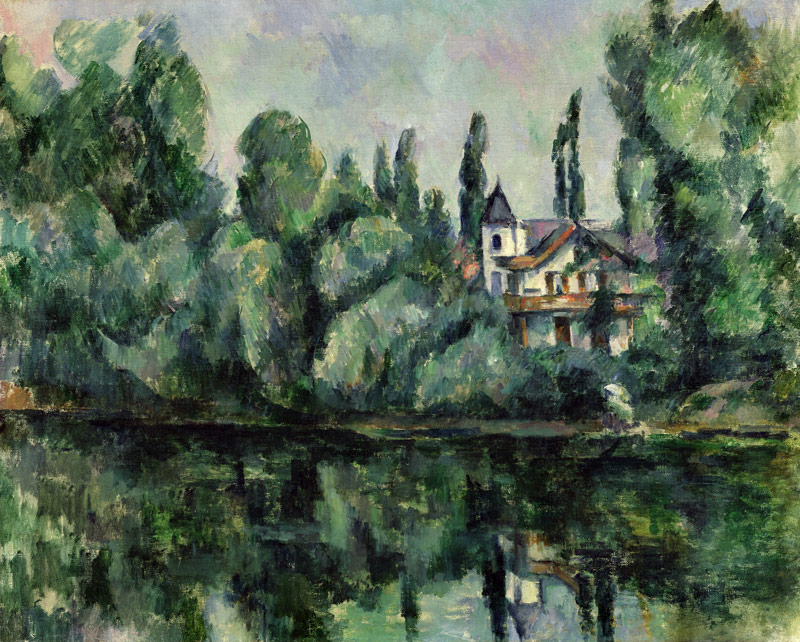 The banks of the Marne (Villa on the Bank of a River) van Paul Cézanne