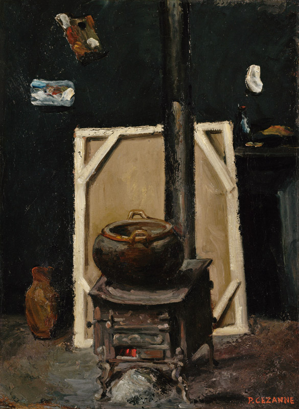The Stove in the Studio van Paul Cézanne