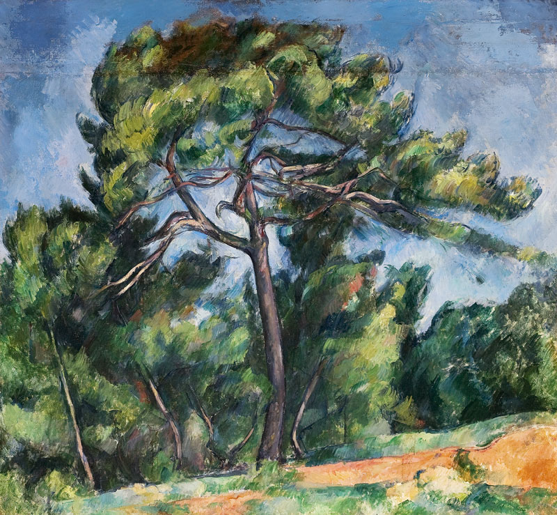 Die große Pinie van Paul Cézanne