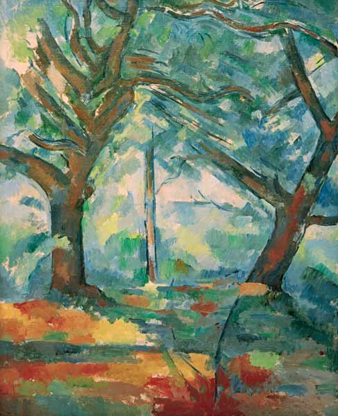Large trees van Paul Cézanne