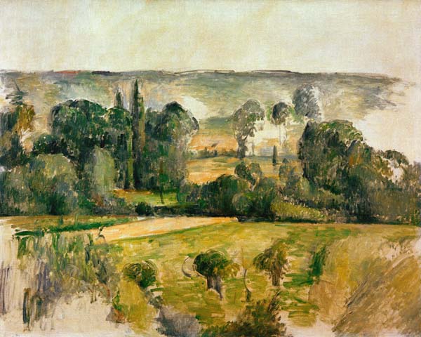 Hillside landscape near M?Šdan van Paul Cézanne